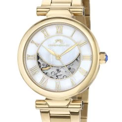 Hot Sale 🎁 Porsamo Bleu Colette 👩 Women's Automatic Goldtone Bracelet ⌚ Watch 👏