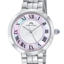 Cheapest 🔔 Porsamo Bleu Helena 👩 Women's Baby Pink and Silver Bracelet ⌚ watch 👏