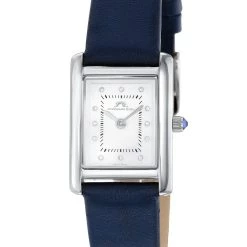 Flash Sale 🧨 Porsamo Bleu Karolina 👩 Women's Diamond ⌚ Watch with Blue Leather Band ❤️
