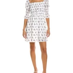 Hot Sale 🌟 women 70/21 Smocked Floral Mini 👗 Dress 👏