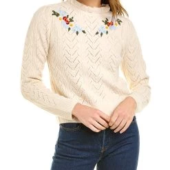 Top 10 ✔️ women 70/21 Embroidered Wool-Blend Sweater ⌛