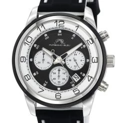 Wholesale ⌛ Porsamo Bleu Arthur Men's Chronograph Black and White Silicone ⌚ Watch 🥰