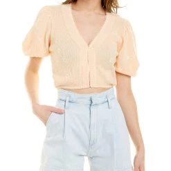 New 😉 women 70/21 Embroidered Wool & Mohair-Blend Top 🥰