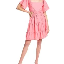 Promo 🌟 women 70/21 Smocked Cutout Mini 👗 Dress 👍