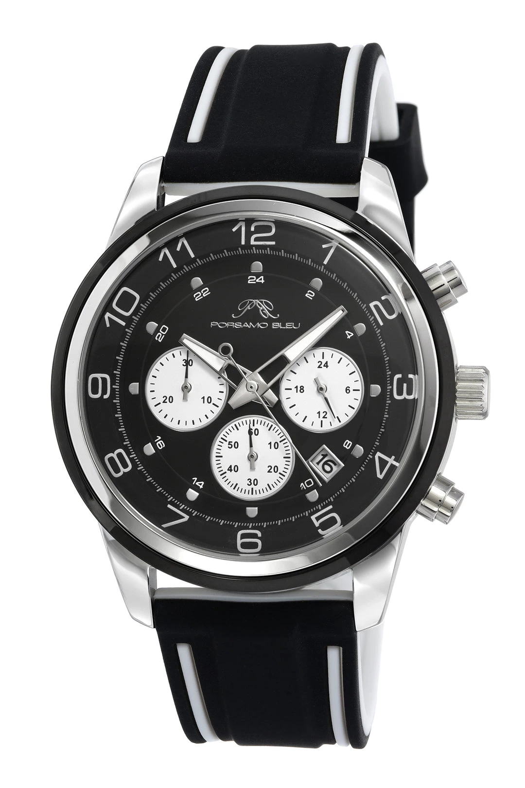 Cheap 🔔 Porsamo Bleu Arthur Men's Chronograph Black Silicone ⌚ Watch ⌛ 3 Cheap 🔔 Porsamo Bleu Arthur Men's Chronograph Black Silicone ⌚ Watch ⌛