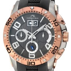 New 🎁 Porsamo Bleu Francoise Men's Grey Silicone ⌚ Watch ✔️