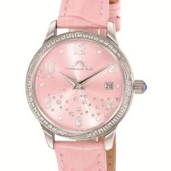 Flash Sale 😀 Porsamo Bleu Ruby 👩 Women's Pink Crystal ⌚ Watch 🔔