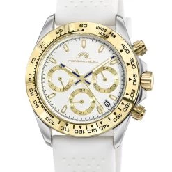 New 🔔 Porsamo Bleu Alexis Sport 👩 Women's Two Tone and White Silicone Strap ⌚ Watch 🧨