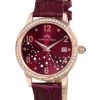 Outlet 🛒 Porsamo Bleu Ruby 👩 Women's Merlot Crystal ⌚ Watch 😀