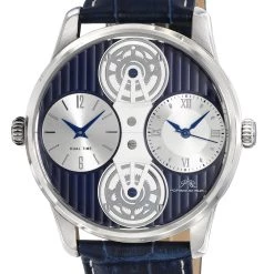 Promo 😍 Porsamo Bleu Benedict Men's Two movement Silver and Blue ⌚ Watch ✔️