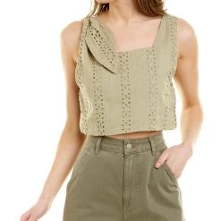 Best Pirce 🔔 women 70/21 Eyelet Crop Top 🌟