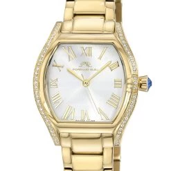 Budget 🎉 Porsamo Bleu Celine 👩 Women's Tonneau ⌚ Watch, Gold 🧨