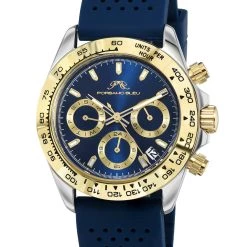 Cheap 🔔 Porsamo Bleu Alexis Sport 👩 Women's Two Tone and Blue Silicone Strap ⌚ Watch 🛒