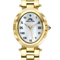 Cheap 🤩 Porsamo Bleu South Sea Oval 👩 Women's Gold Tone ⌚ Watch 🛒